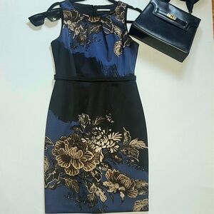 T Tahari Sleeveless Sheath Dress Floral Print, Size 2 NWOT